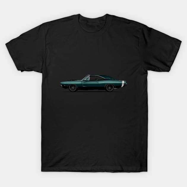 1968 Dodge Charger American Muscle car T-Shirt T-Shirt by mrsticky